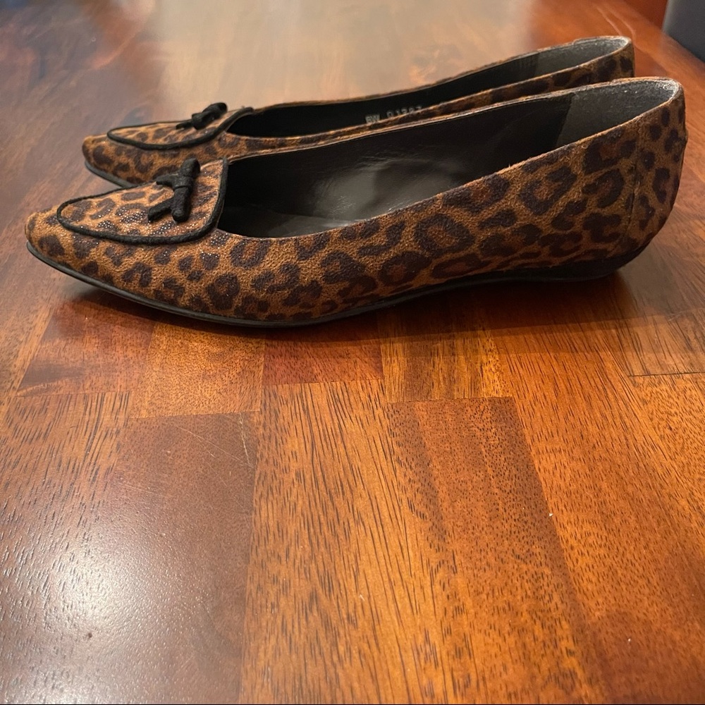 Stuart Weitzman Pointed Leopard Print Flats - image 4